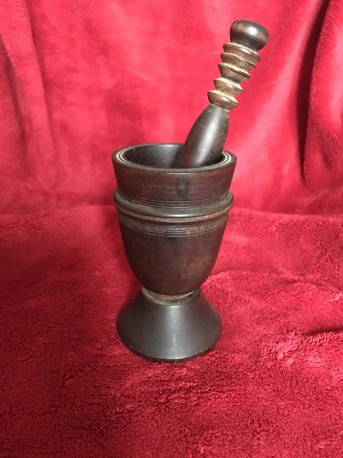 Antique Wood Mortar & Pestle
