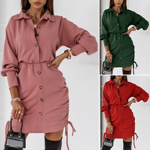 Womens Long Sleeve Drawstring Shirt 