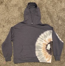 Time and Tru Tie Dye Hooded Sweatshirt Hoodie Gray Womans Size Small