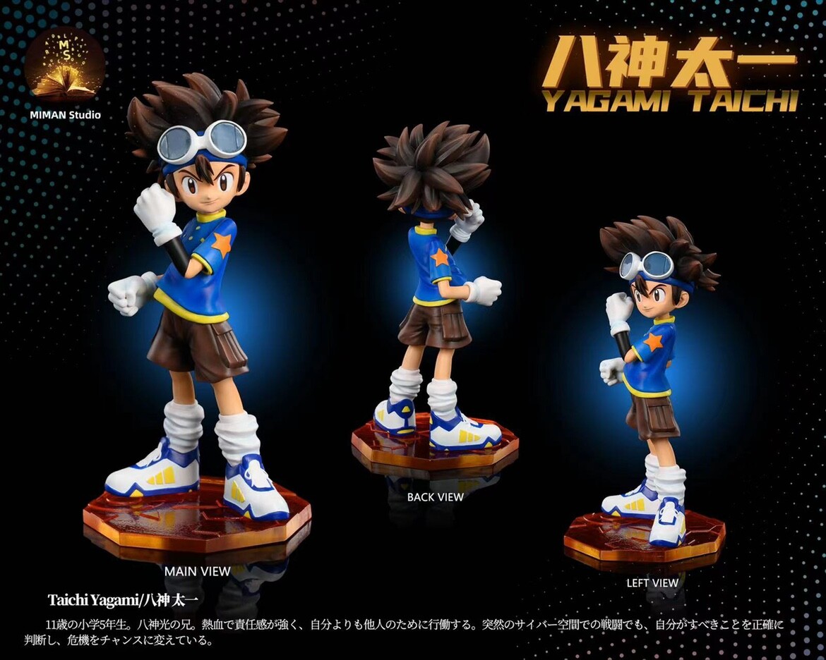 MIMAN Studio Digimon Taichi Yagami Agumon Resin Figure Model