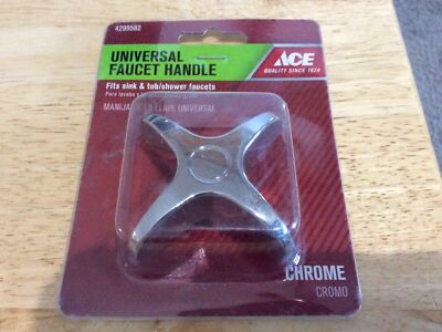 ACE Universal Faucet Handle ''H'' Chrome Finish 4299582 New in Package