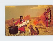 Postcard First American As Show Indian Camp At Wall Drug South Dakota