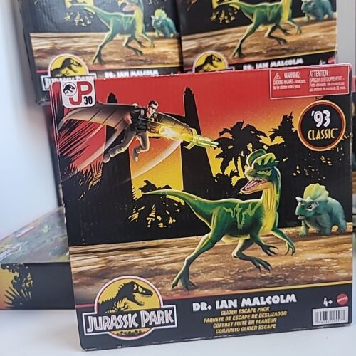 6 TOYS - Jurassic Park Dr. Ian Malcolm Glider Escape Pack & Dr. Ian Malcolm New - Picture 4 of 5