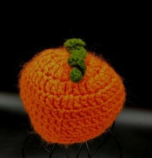 New newborn Baby Hat pumpkin Halloween Handmade tendril Crochet Super Soft.
