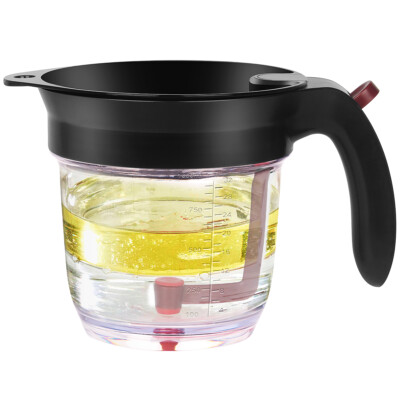 4 Cup Gravy Fat Separator 1L Grease Separator With Bottom Release & Oil Strainer