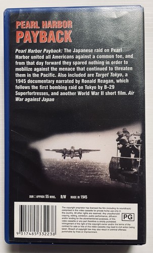 Pearl Harbour Payback VHS Video Cassette Tape Blue Small Box PAL PG 1945 - Picture 20 of 24
