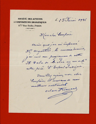EA82/D-L.A.S-OCTAVE BERNARD-SCHRIFTSTELLER-1946