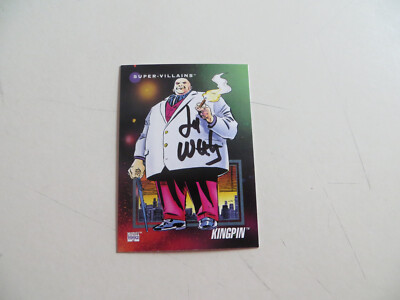1992 MARVEL UNIVERSE III KINGPIN CARD SIGNED BY ARTIST LEE WEEKS, POA