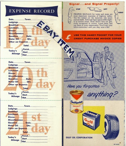 Año 1950 buen libro de registro Gulf Tourgide como nuevo empresa negocio de petróleo y gas corporación - Imagen 2 de 2
