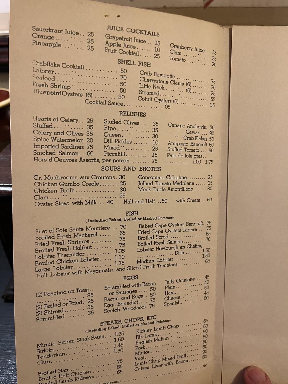 Early 1900's Hotel Bancroft Worcester Massachusetts MA menu eBay