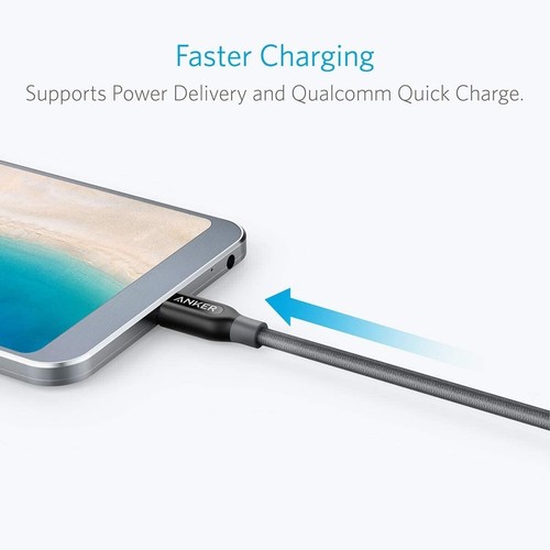 Anker Powerline+ USB C to USB C Cable, 60W USB 2.0 Cable (6ft), for USB Type-C D - Picture 2 of 5