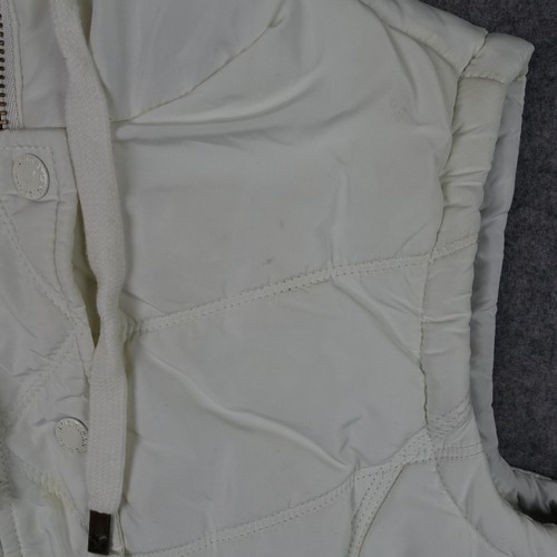 American Eagle Outfitters Vest Womens Small White Hooded Fur Lined Puffer Y2K VT - Picture 11 of 18