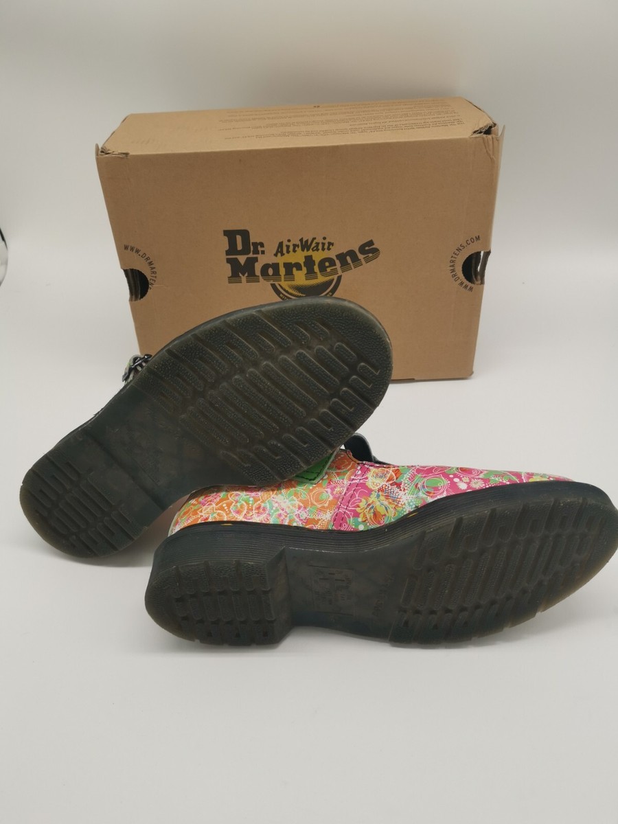 Dr.Martens★*°PolleyDazeレザースリッポン花柄ローファー * Dr Martens Polley Daze Floral Cat Print Buckle Pink Mary