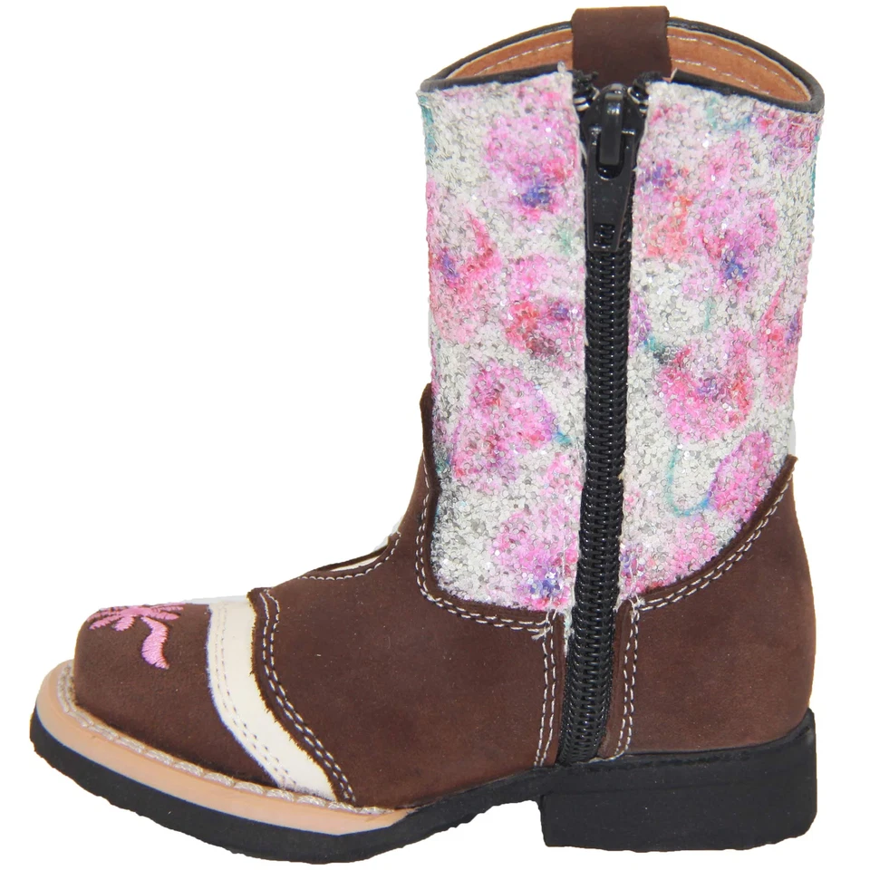Infant Toddler Girls Pink Embroidered Cowboy Boot - Image 2 of 4
