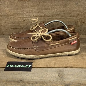 tan leather deck shoes