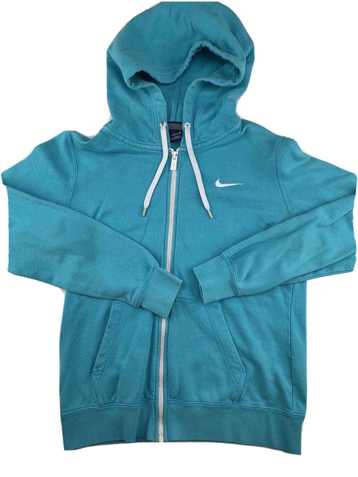 Download Nike Women's Hooded Sweatshirt Turquoise Hoodie MEDIUM Zip ...