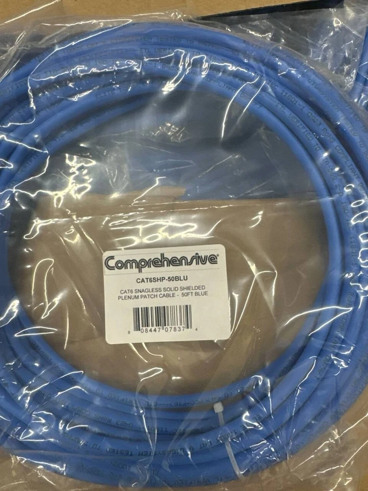 Cat6 Snagless Solid Shielded Patch Cable Size: 50ft, Model: CAT6SHP-50BLU - Image 2 of 2