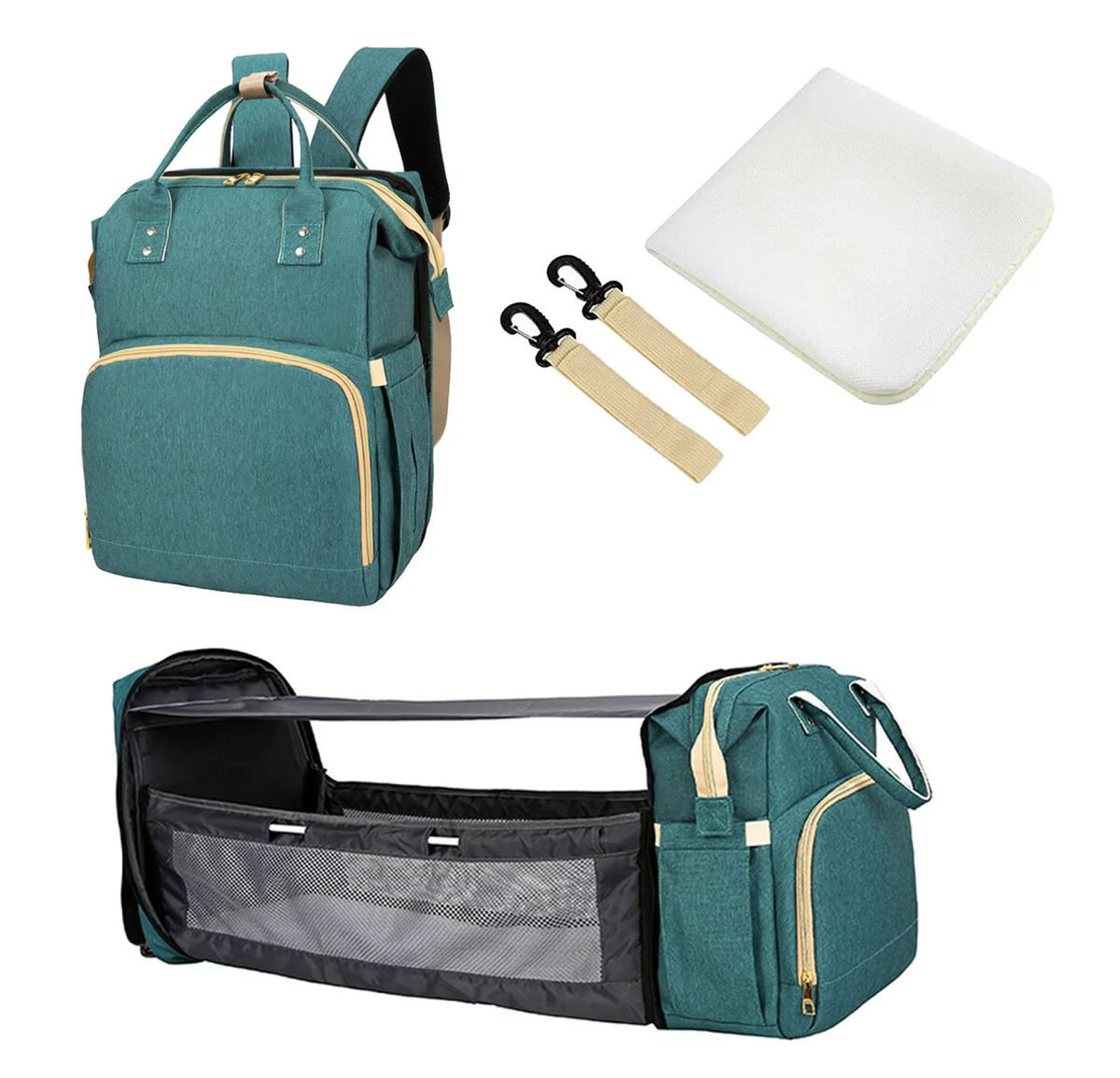 3 in1 Diaper Bag Backpack Multifunction Travel Backpack 