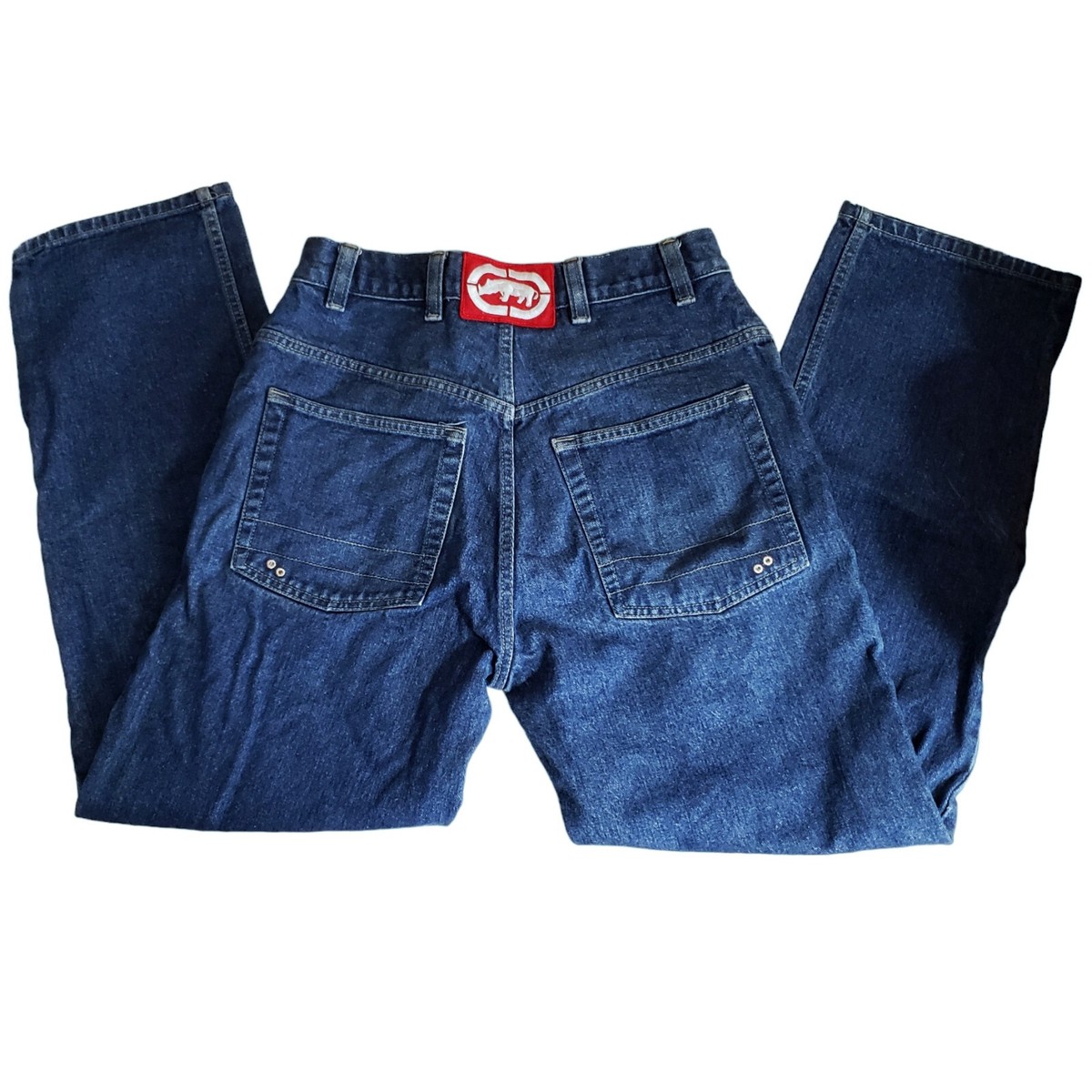 パンツ 00s ECKO UNLTD BAGGY DENIM PANTS Ecko Unltd Co Jeans Denim Blue Metal Tab Embroidered Rhino