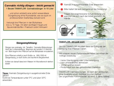 Dnger Cannabis-Dnger Profi BLOOM 10 Portionsbeutel fr 100 l,  Bltenbildung | eBay.de
