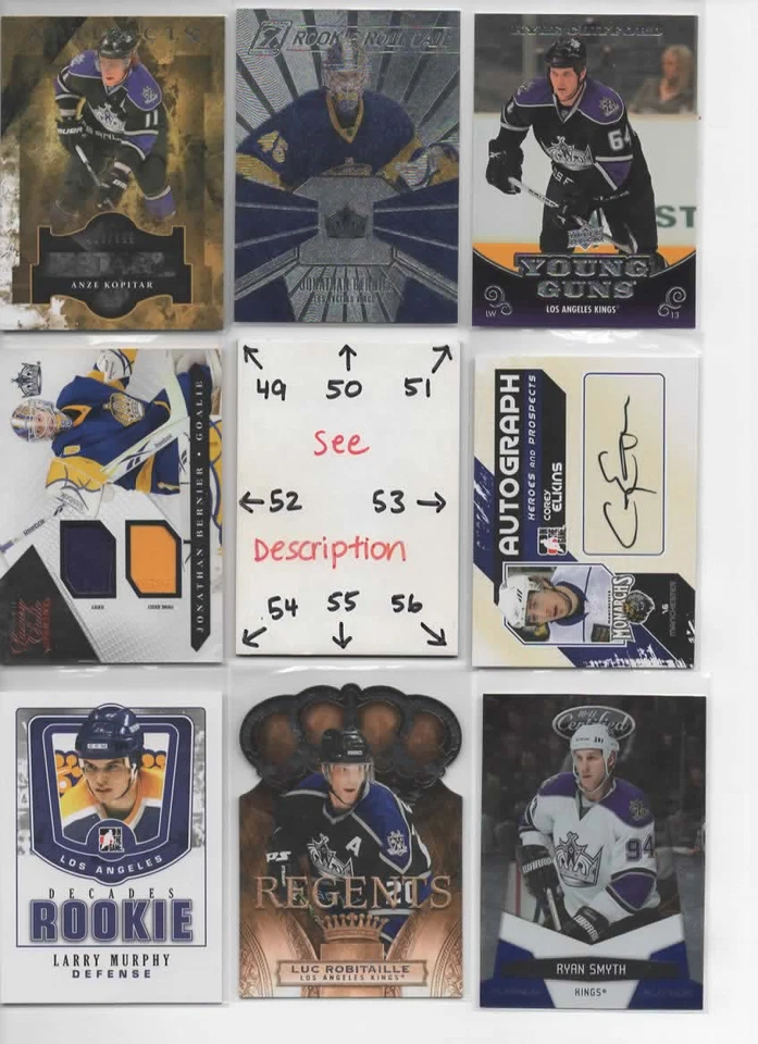 Los Angeles Kings SERIAL #'d Rookies Autos Jerseys KOPITAR DOUGHTY GRETZKY QUICK - Image 3 of 4