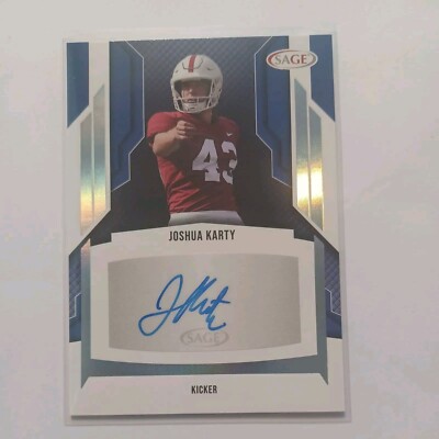 2024 6th round pick kicker Joshua karty autographed rookie