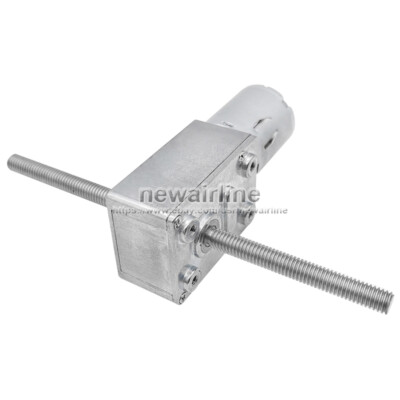 1x DC6-24V JGY370 Metal Gearbox Turbo Worm Reduction Gear Motor M6x50 Dual Shaft