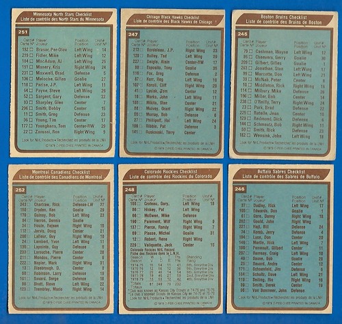 1979-80 OPC O PEE CHEE NHL HOCKEY CARD & TEAM PHOTO CHECKLIST 133-264 SEE LIST - Picture 247 of 320