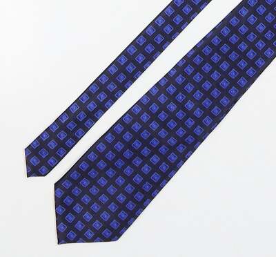 Rael Brook Herren blau geometrisch Polyester spitz Krawatte Einheitsgröße