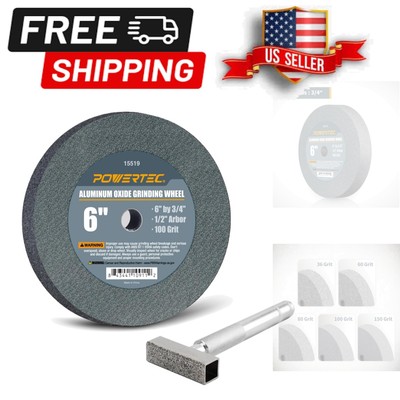 Durable Diamond Wheel Dresser & 6-Inch Aluminum Oxide Grinding Wheel - 100 Grit