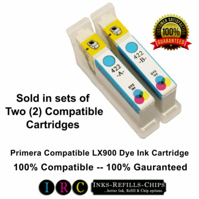 Primera LX900 Cartridges [CYAN] Compatible (Qty 2 - CYAN Dye Ink)