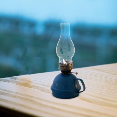 2Pcs Glas Lampe Schatten für Öl Licht Klar Glas OilKerosene Lampe Schornstein
