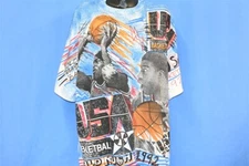 vtg 90s USA BASKETBALL AOP MICHAEL JORDAN MAGIC JOHNSON DREAM TEAM t-shirt 2XL