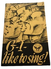 GI Like to Sing Song Book AAFTTC US Military History Music Vintage Army WWII '43