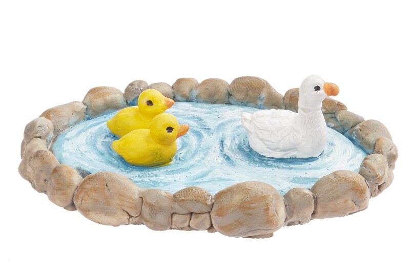 Miniatur Tiere Enten Vögel Hühner Teich 29cm Wichtel Mini Zubehör
