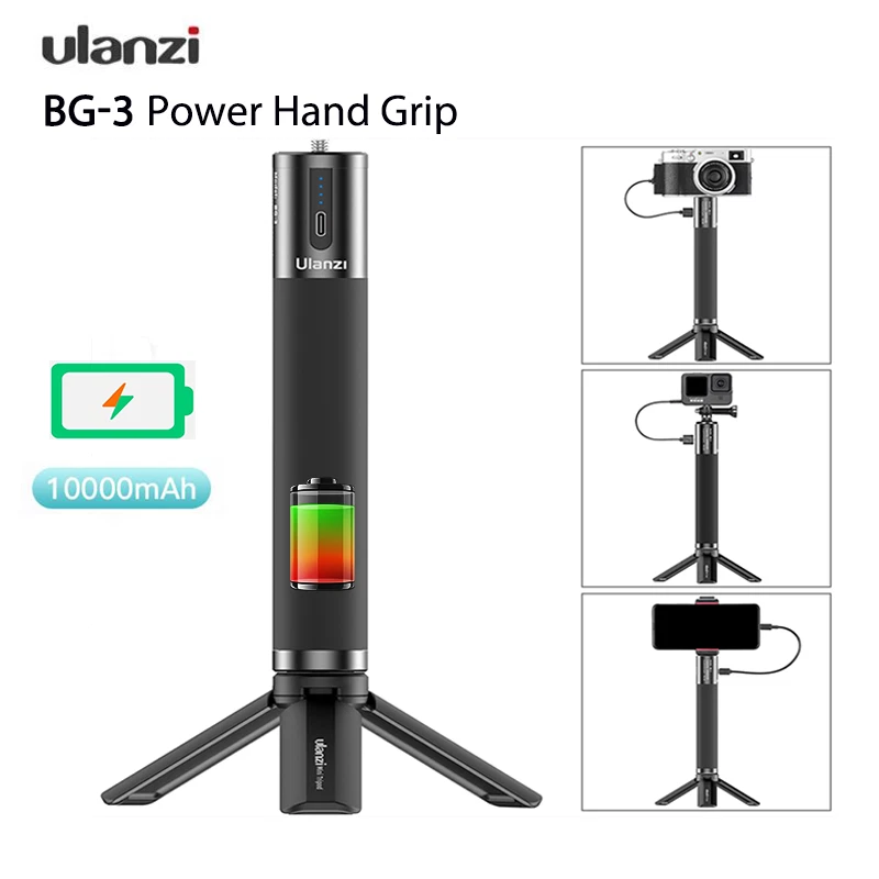 Ulanzi BG-3 10000mAh Battery Power Bank Charger Hand Grip for GoPro 10/9/8/7/6/5 | eBay