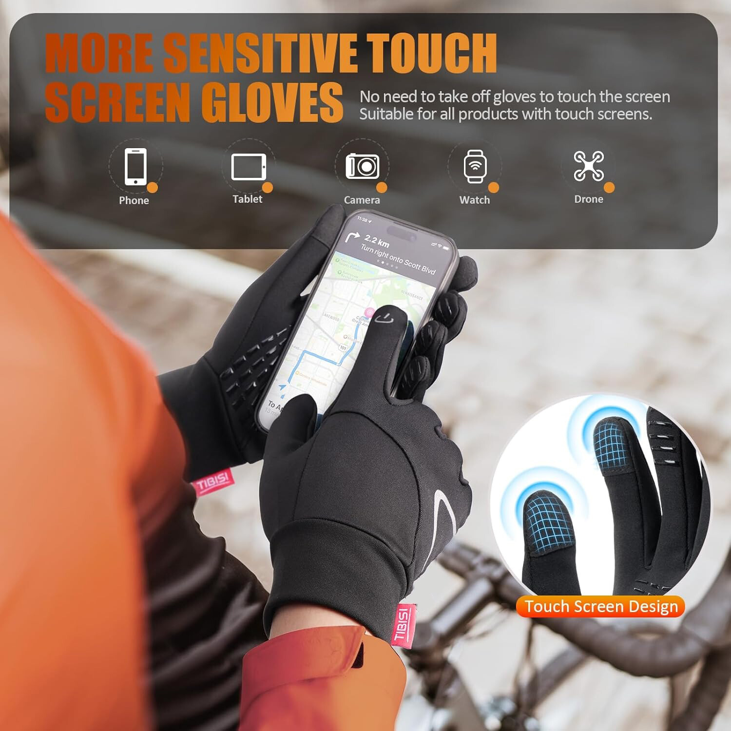 Touchscreen Winter Gloves - Windproof Thermal Gloves For Cycling, Running & Outdoor Activities