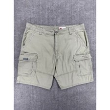 Wrangler Men Size 40 Relaxed Fit Cargo Shorts Khaki Cotton Blend Stretch Utility