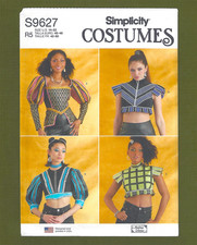 Misses Costume Tops Sewing Pattern, Zip-up Back Sizes 14-22 Simplicity 9627