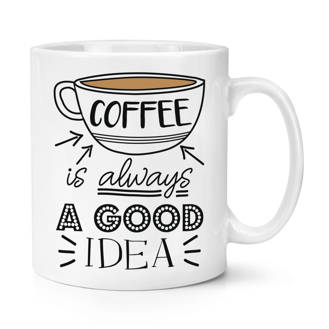 Coffee Is Always A Good Idea 10oz Mug Cup - Funny Caffeine Joke