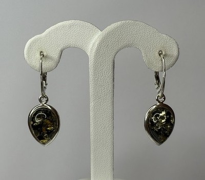 Echt Bernstein Schmuck Ohrringe mit Sterling Silber. Bernstein Ohrhänger