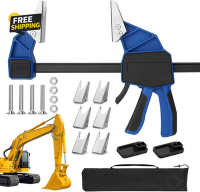 18'' Hydraulic Quick Connect Tool 6 Jaw Sets for Flat Face Couplers NPT Clamp
