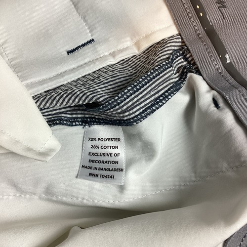 Men's Walter Hagen Clubhouse Seersucker 9" Flat Front Shorts 36 Bottom Pockets - Picture 6 of 6