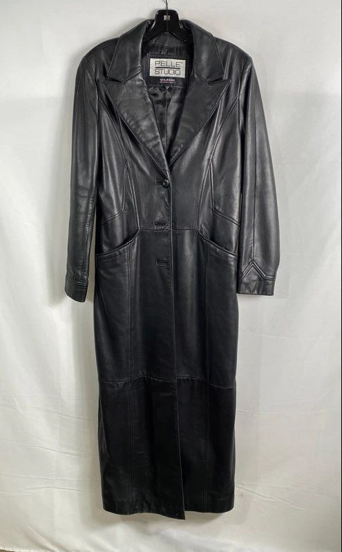 vintage leather trench coat products for sale | eBay