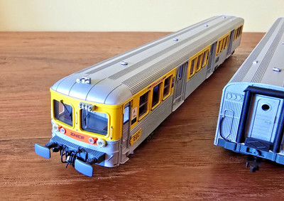 Jouef HJ4186 HO Scale SNCF RIO 78 3 Wagen Epoche V ex NPDC Lackierung - guter Zustand