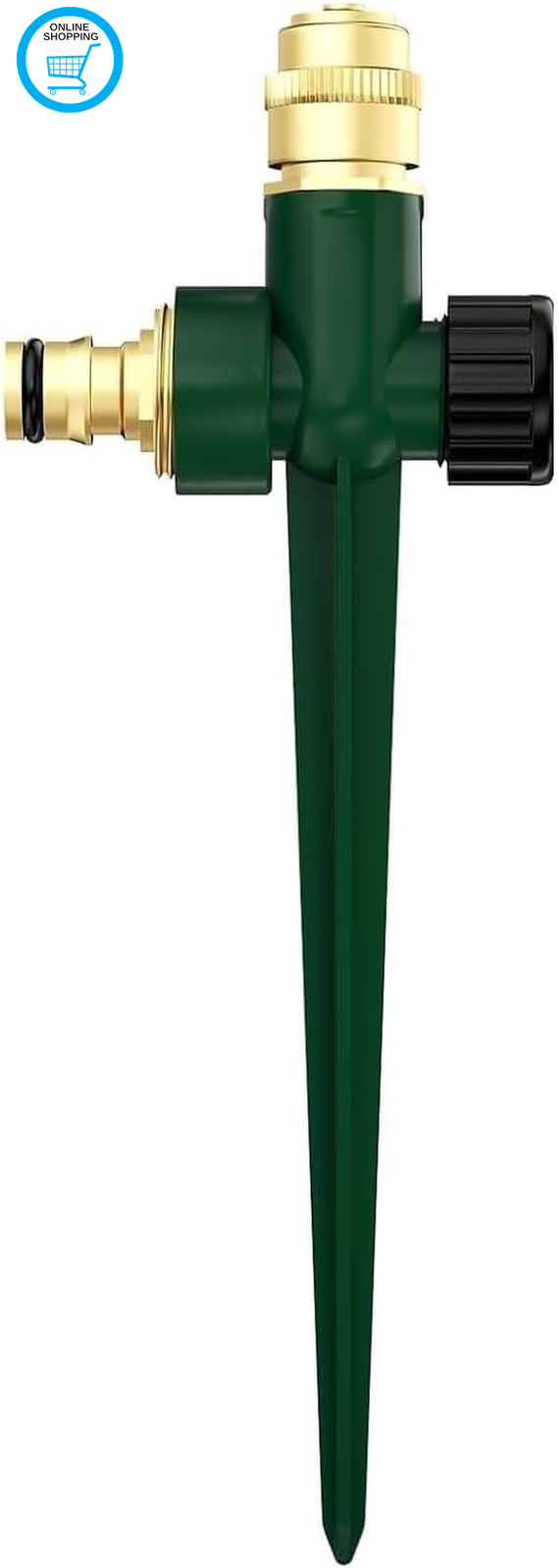 Metal Garden Sprinkler, 360 Degree Heavy Duty Impact Lawn Sprinkler Large Area A