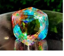 A 500 CT Rainbow Color Cube Cut Natural Mystic Topaz Certified Loose Gemstone