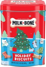 Milk-Bone Limited Edition Holiday Dog Treats, Small Biscuits, 24 Ounce Reusable 