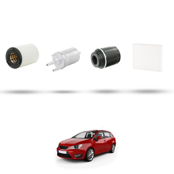 Hoffcar Wartungsset - 4 Filter Kompatibel Mit Seat Ibiza IV 1.2 TSI 77Kw Ab-image