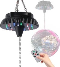 Disco Ball Motor Rotating Light Rechargeable Spinner Remote Adjustable Party